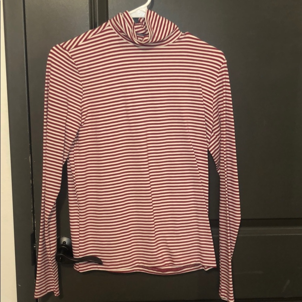 Striped turtleneck